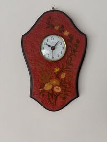 Vintage Made in Italy Wall Clock - Valentina Sorrento Ware - Swiss Quartz - Floral Marquetry