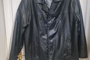Leather coat jacket XXL