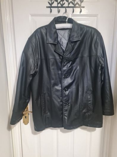 Leather coat jacket XXL