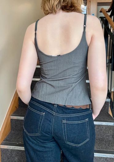 H&M Grey Structured Cami Top - Size M/38/10
