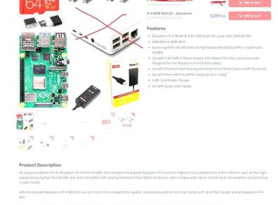 Raspberry Pi 4 8gb 64gb Starter MAX