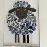 Handcrafted framed mixed media sheep Mosaic Image 2