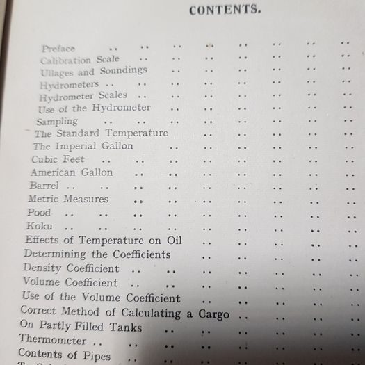 Tunnards Tanker Tables By B Tunnard.  A Handbook On Petroleum Metrology.