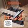 Table Saw for Jobsite, 210 mm, 1200W Portable Compact Tablesaw, 225mm Max Rip Capacity, 4800RPM Cutting Speed, with 24 Teeth Saw Blade Image 3