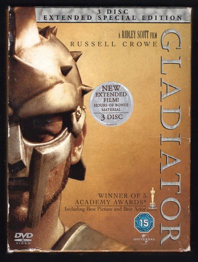 Gladiator 3 Disc Extended Special Edition DVD Movie stating Russell Crowe