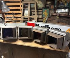 Four matching Strand Electric stage lights