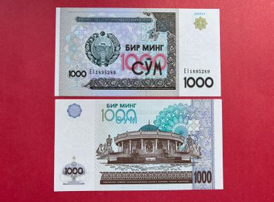 Uzbekistan  1000  Sum. .2001. Pick 82a   ( Uncirculated )