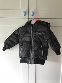 McKenzie black jacket with hood size 3-6 months, as new
