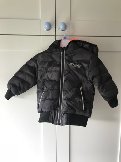McKenzie black jacket with hood size 3-6 months, as new