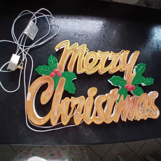Xmas window greeting