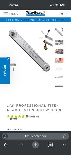 Tite reach 1/2" extension wrench