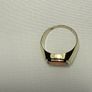 Vintage 8K Yellow Gold Signet Gents Ring Bezel set Carnelian Image 3