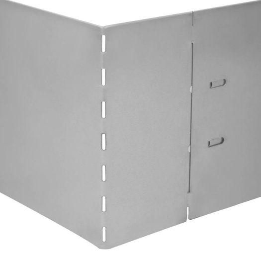 Lawn Fence 10 pcs Galvanised Steel 100x20 cm