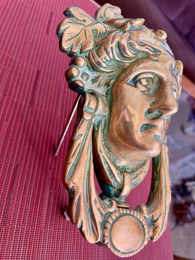 Early 20th Century Brass Athena Door Knocker