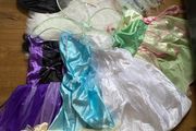 Bundle of used fancy clothes, dresses, costumes , wings and accessories
