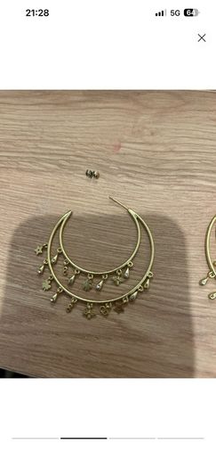 hoop charm earrings