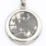 925 Vintage Sterling Silver Globe Map Avon Pendant Image 2