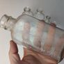 162 - Set of 5 Vintage Clear Glass Decorative Collectible Cork Top Bottles Image 2