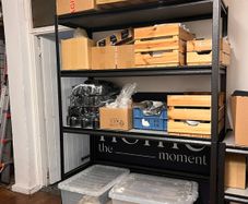 10 Large Industrial Shelving Units Grey Steel & Wood