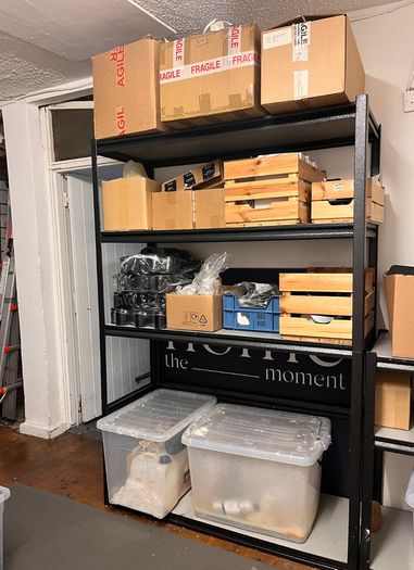 10 Large Industrial Shelving Units Grey Steel & Wood