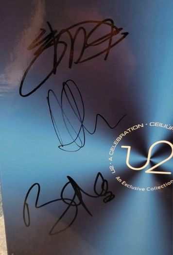 U2 RARE signed An Post stamps box