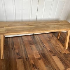 wooden bench from Ikea