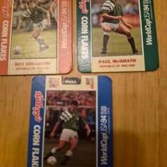 Republic of Ireland Kelloggs USA 94 Player Cards, Roy Keane,  Paul McGrath, Ray Houghton