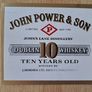 Lot of 5 vintage  John Power & Son 10 years old Dublin whiskey labels No1 Image 2