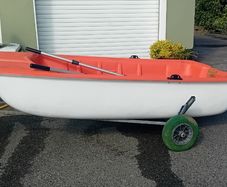 BIC 252 dinghy with small launching dolly