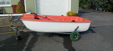 BIC 252 dinghy with small launching dolly