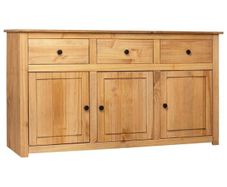 Sideboard 135x40x80 cm Solid Pinewood Panama Range