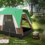 Six-Man Camping Tent, with Small Rainfly and Accessories - Green Image 2