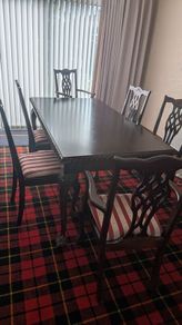Chippendale style Mahogany table and chairs