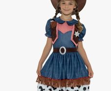 Cowgirl costume with hat. 7-9 yrs old