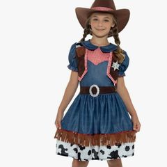 Cowgirl costume with hat. 7-9 yrs old