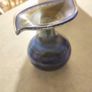 Studio Art Glass Bud Vase Ittig Glasatelier 5  inches Jack in the Pulpit Hand Blown Blue Image 3