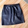 Black Faux Leather Mini Skirt - Dunnes Stores - Elastic Waist - Size S Image 2