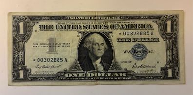 US 1 Dollar Silver Cert - Star Note / Replacememt