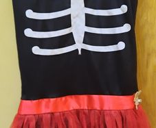 Halloween Skeleton Dress Costume (9-10 yrs)
