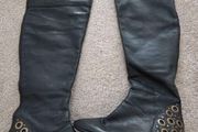 Guess over thr knee leather flat boots