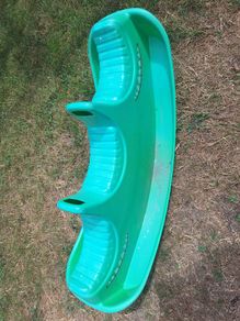 See saw green crocodile