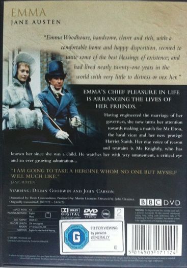 Emma (bbc) [1972-1973] [dvd Tv Boxset]