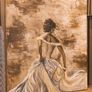 Acrilic paint hand made: Wedding lady Image 2