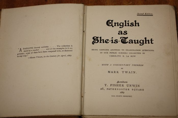 English as She is Taught.