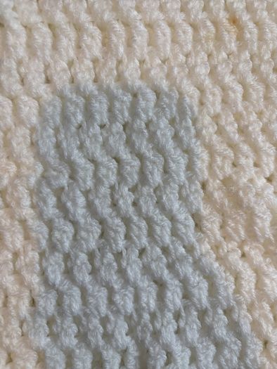 Large Knitted White Blanket