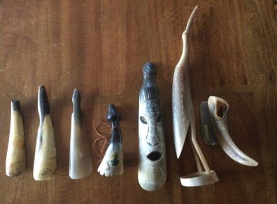 Vintage Horn Carvings X 7 ( Reduced)