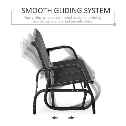 3-Seat Glider Rocking Chair for 3 People Garden Bench Patio Furniture Texteline (FREE SHIPPING)