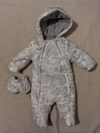 Rock A Bye Baby Boutique Waterproof Warm Pram Suit, Snow Suit with mittens