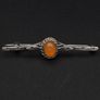 Vintage Carnelian Silver Bar Brooch Image 10