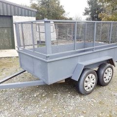 factory made trailer all steel with aluminium checkered floor.